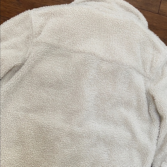 Marine Layer Eden Sherpa Overshirt, ivory cream, size S - Picture 9 of 16